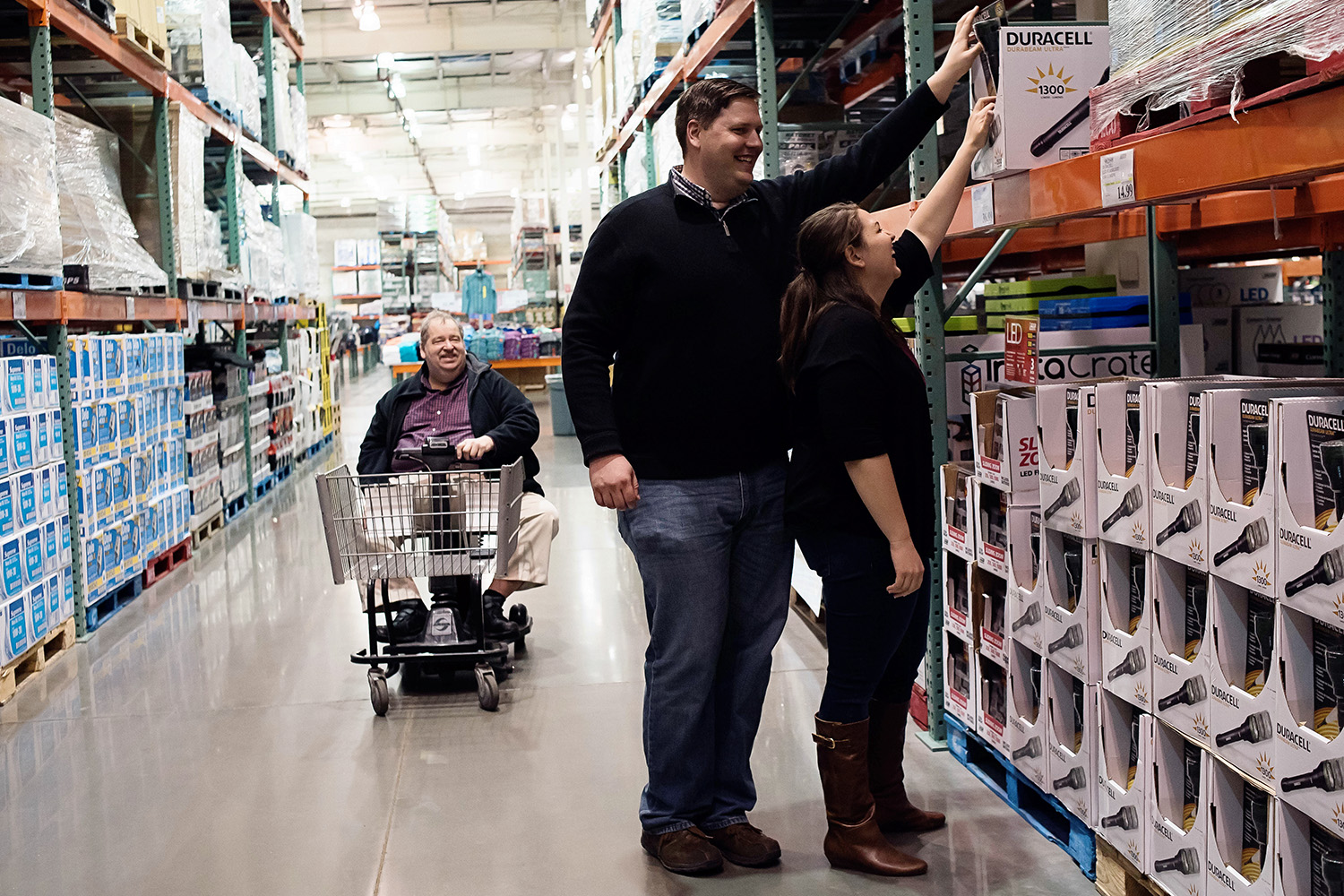 Minnesota couple shopping at Costco for their engagement session