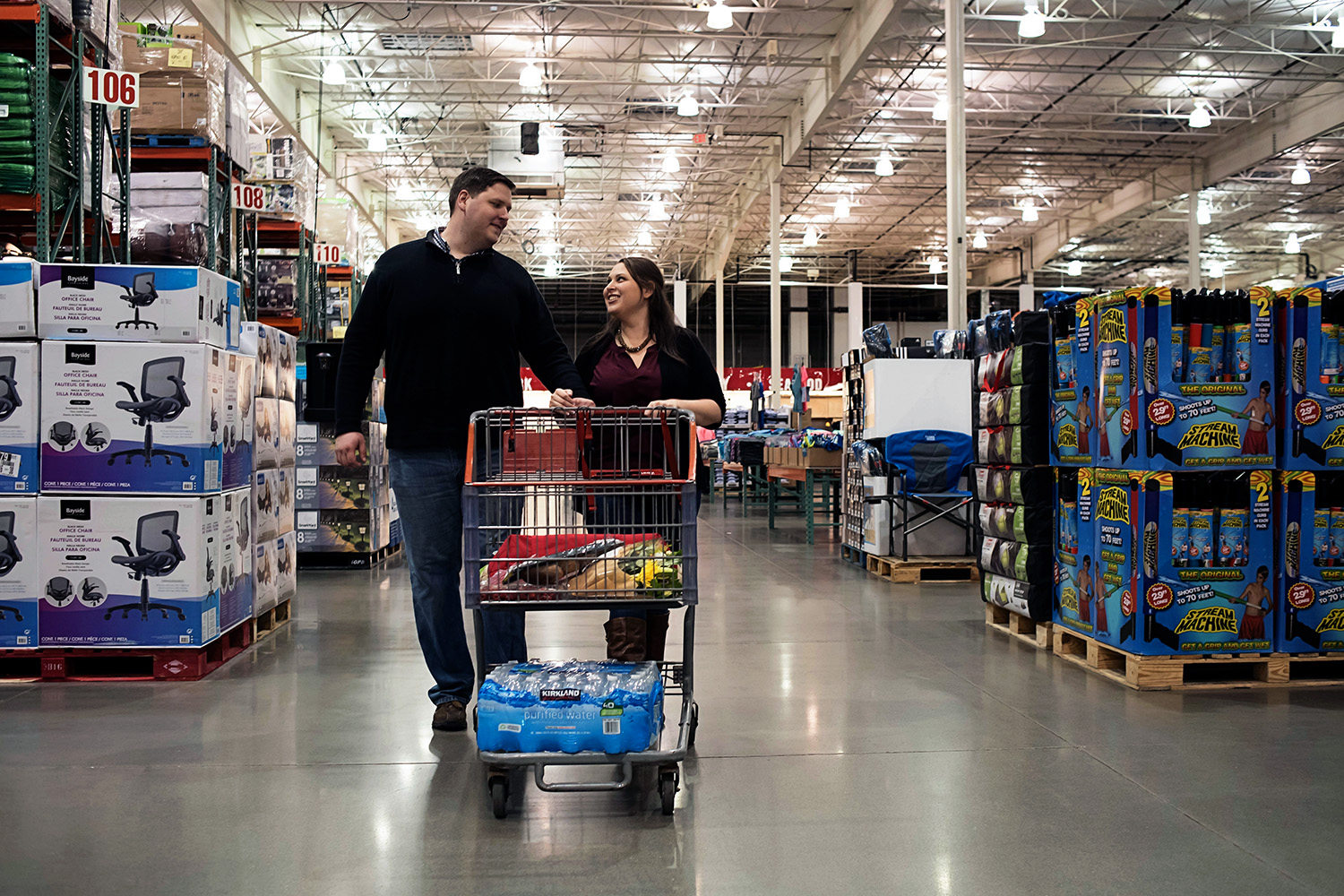 Engagement session at Costco in Minnesota