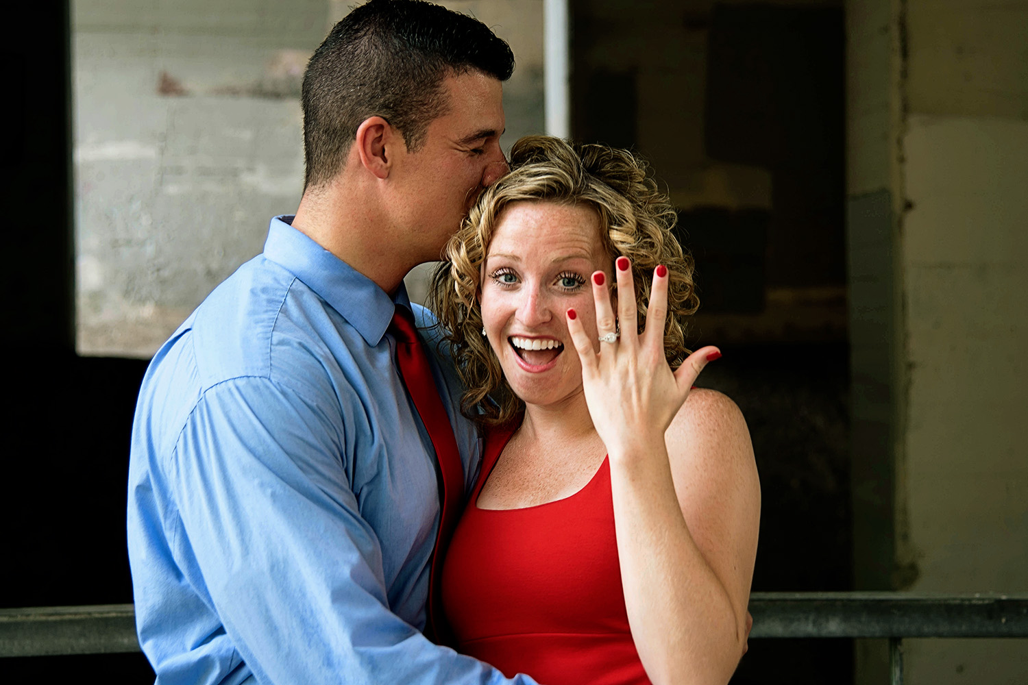 surprise proposal at the stone arch bridge