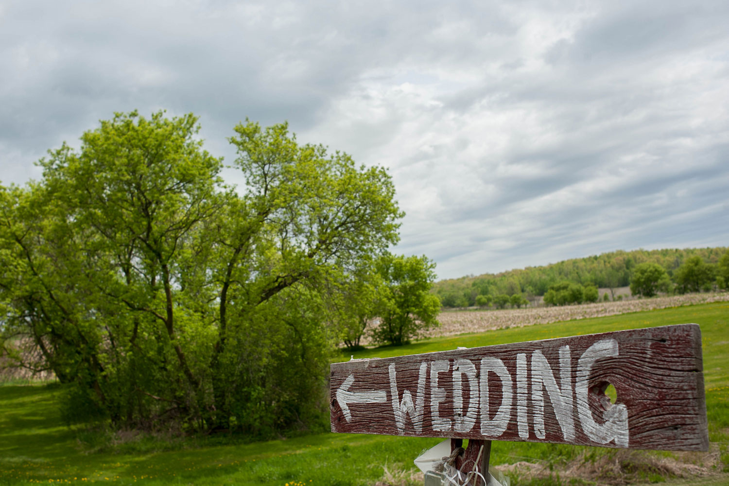 spring wedding at the Enchanted Barn in Wisconsin