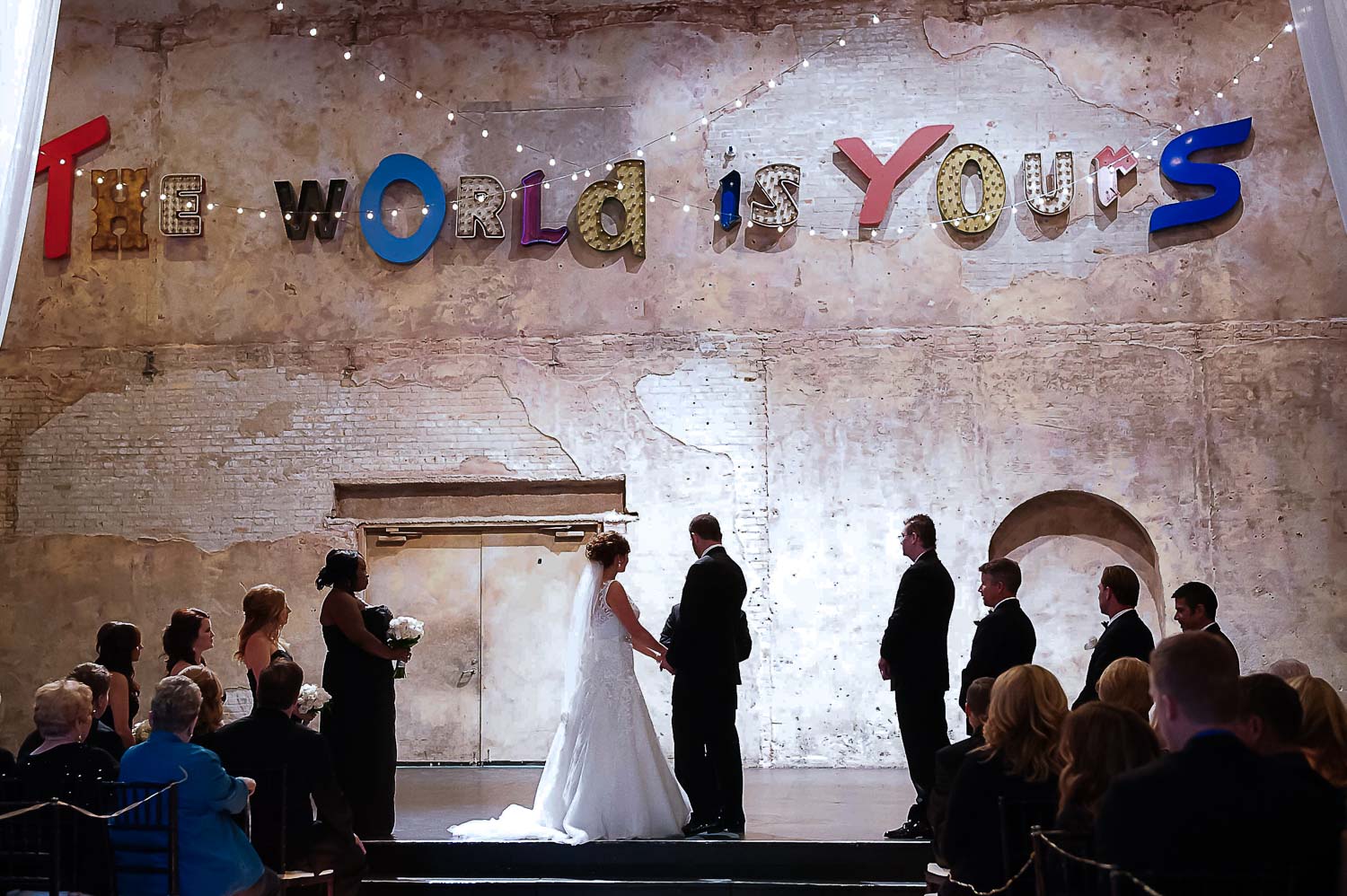 wedding ceremony at Aria in Minneapolis Minnesota