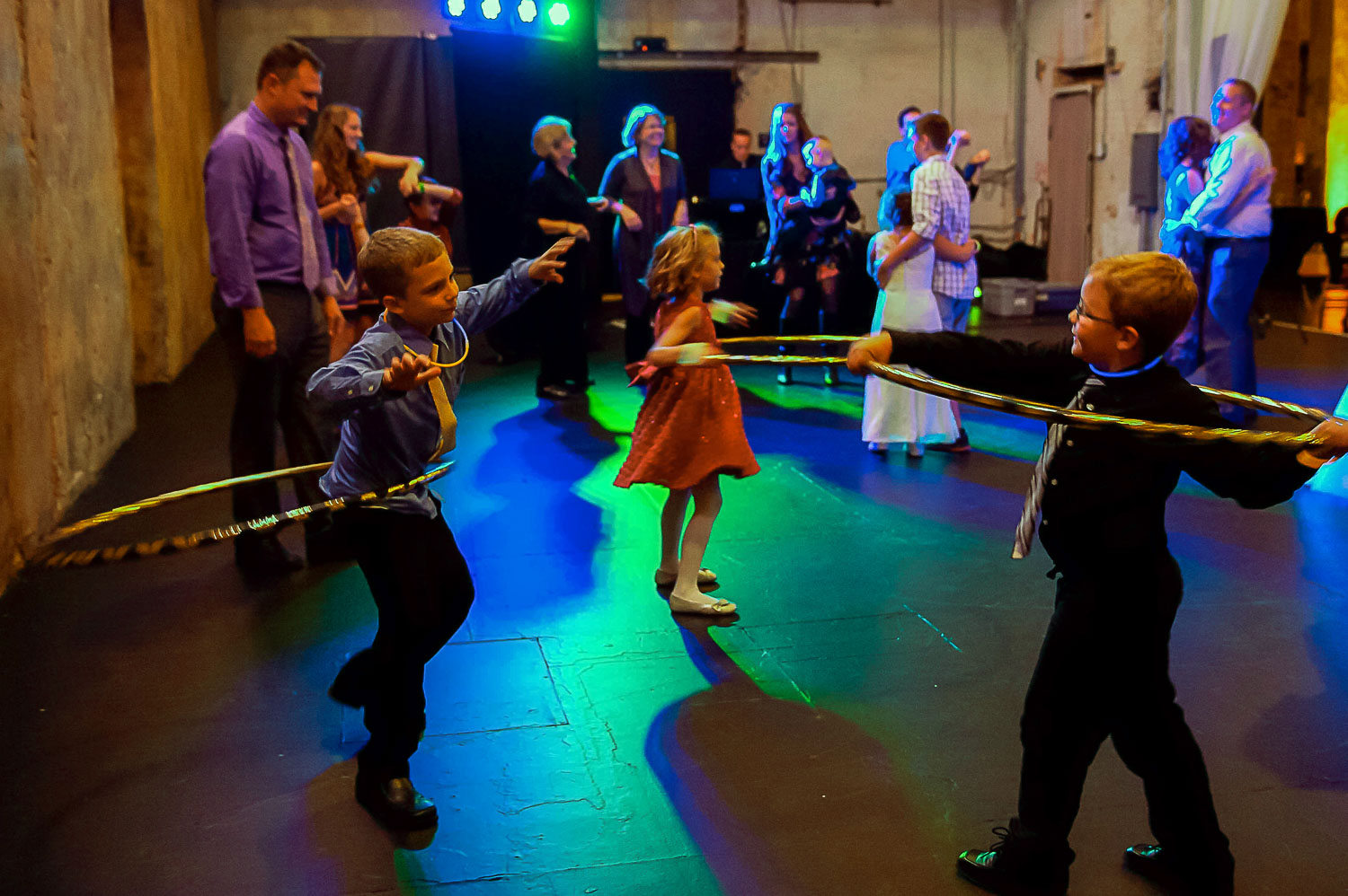 dance party with hula hoops at Aria in Minneapolis