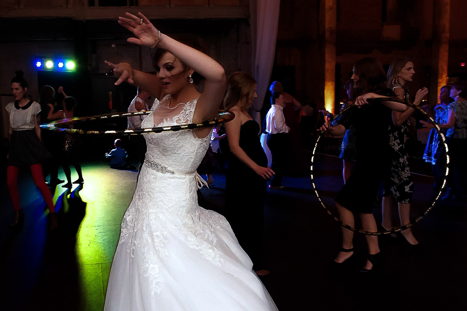 dance party with hula hoops at Aria in Minneapolis