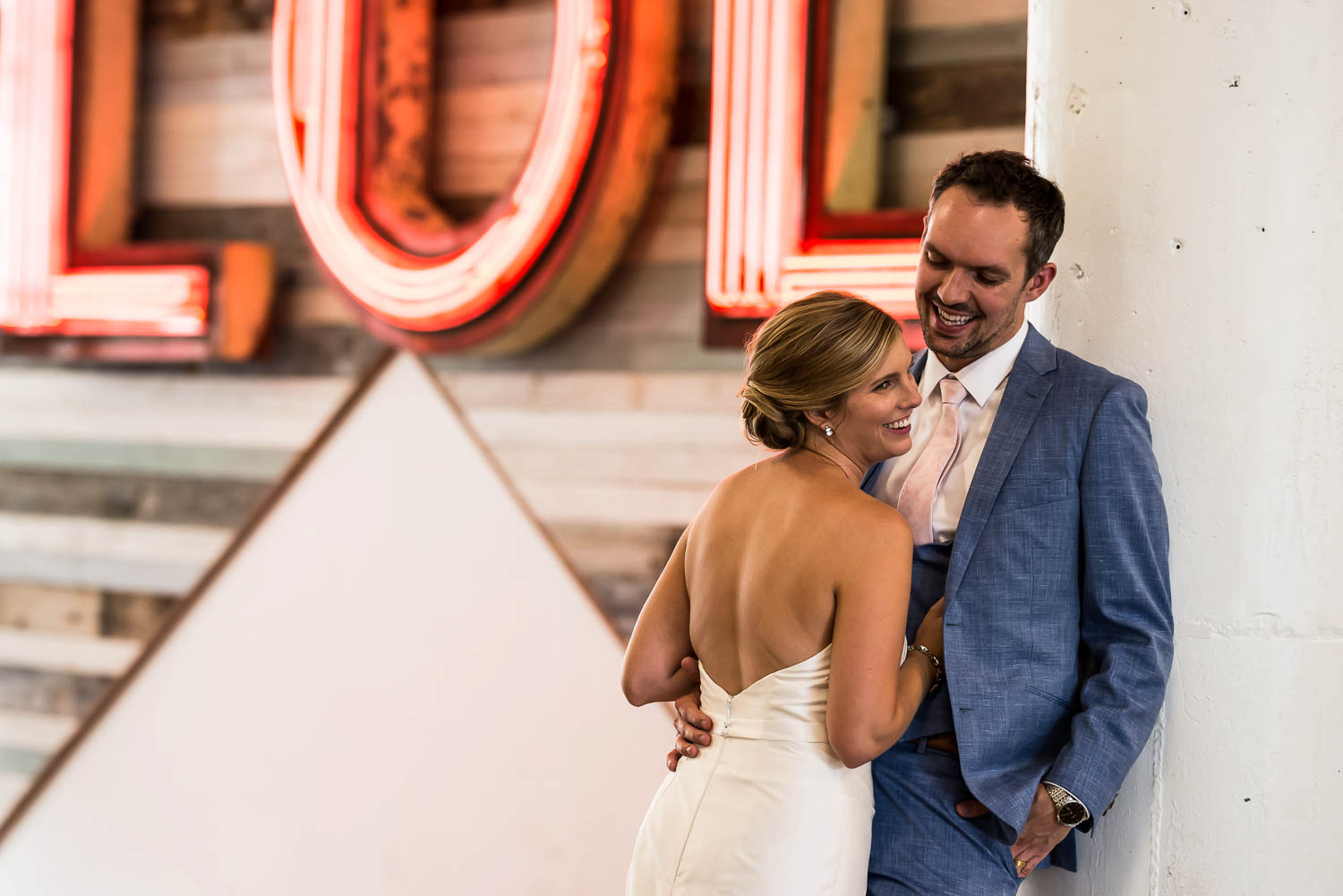 bride and groom portrait at Paikka