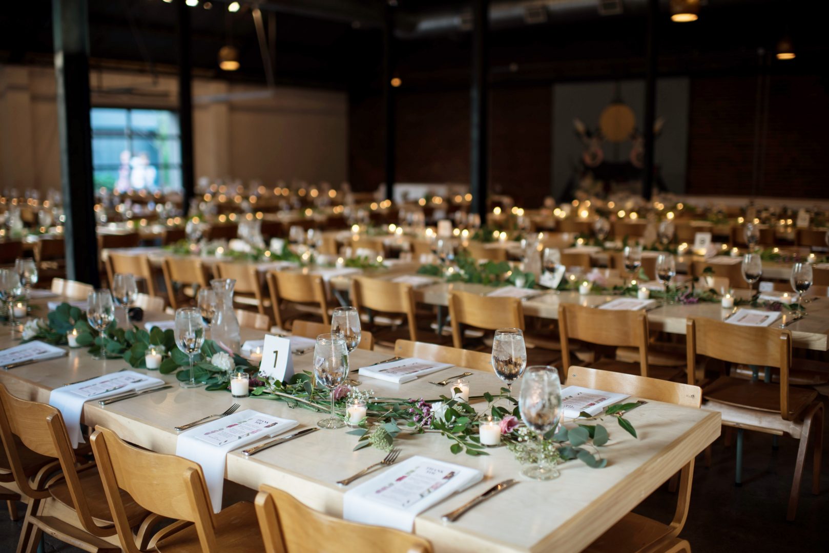 tables set up for reception at Paikka one of my 30 favorite venues in minneapolis and st paul