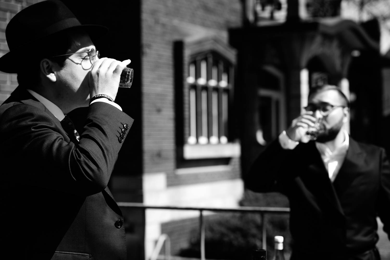 A toast before the Covid-19 wedding