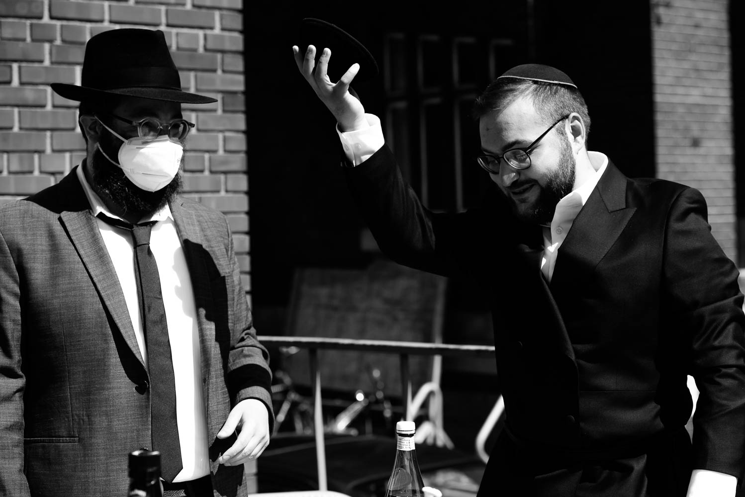 Jewish groom before his Covid-19 wedding