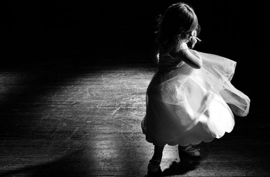 flower girl on the dance floor