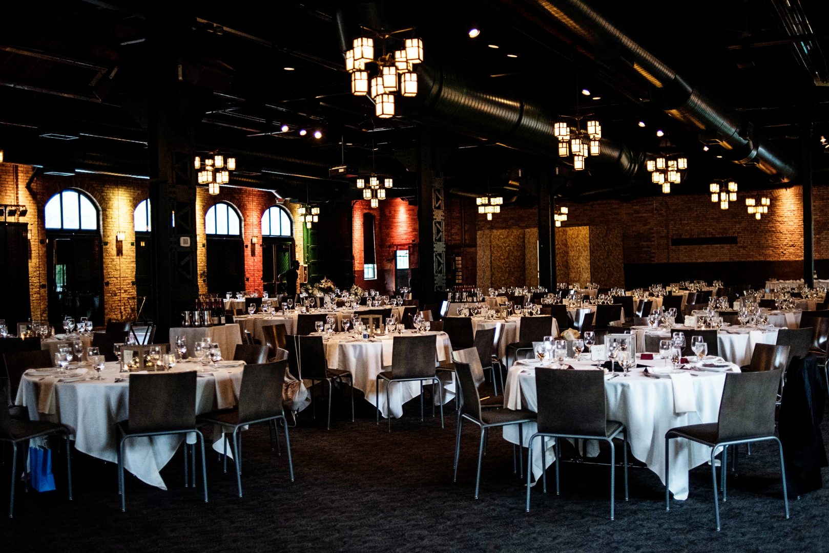 reception for dinner at nicollet island pavilion