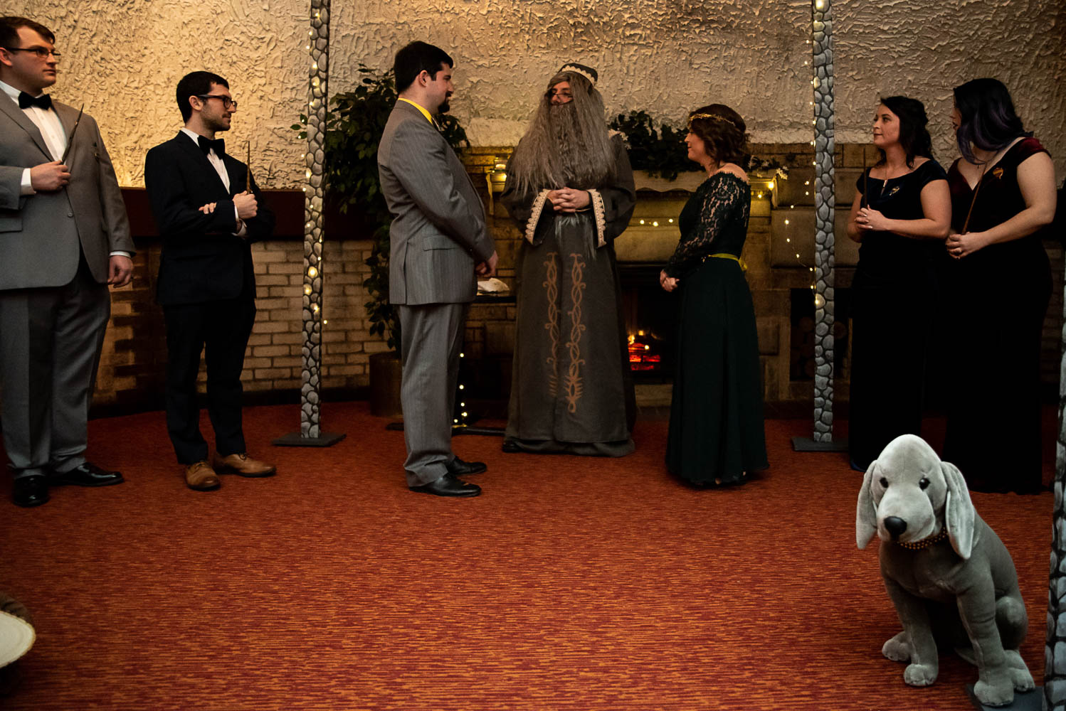Harry Potter wedding with Dumbledore officiating
