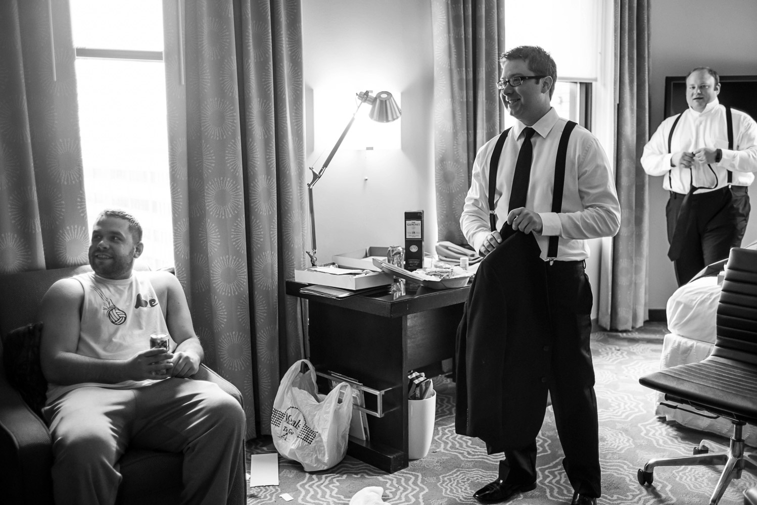 groom getting ready for his wedding