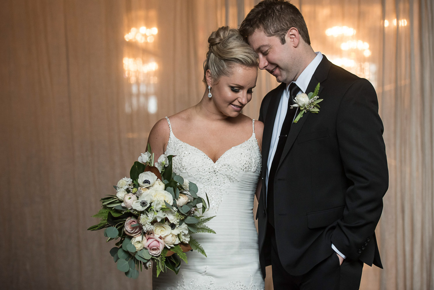 bride and groom portrait at Aria in Minneapolis