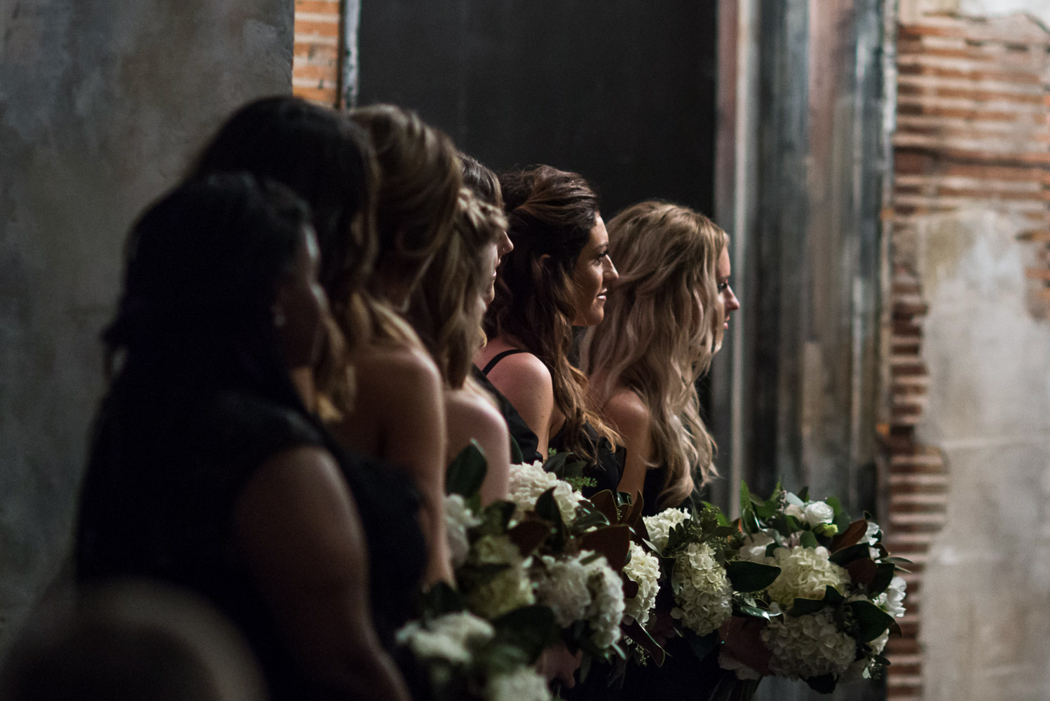 bridesmaids during the ceremony at Arai in Minneapolis