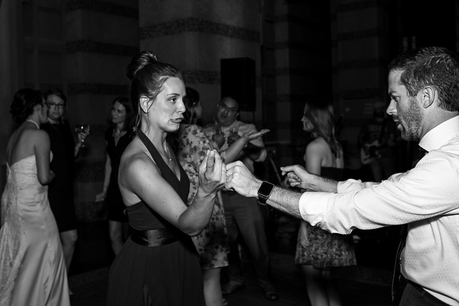 wedding guests dancing at the History Center in St Paul