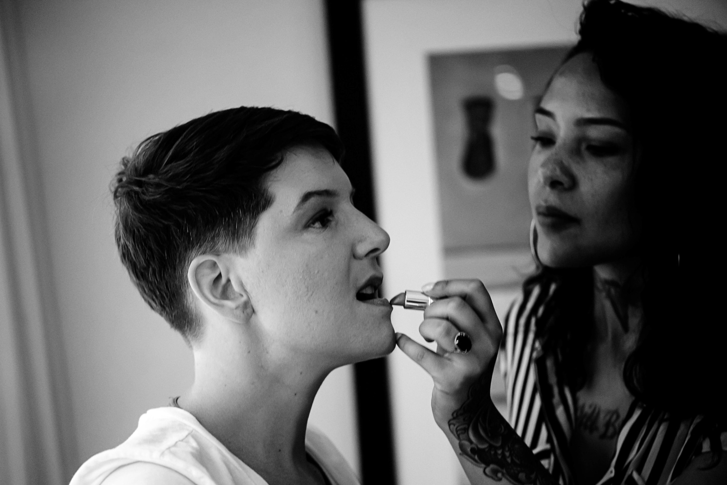 bride getting ready for her wedding