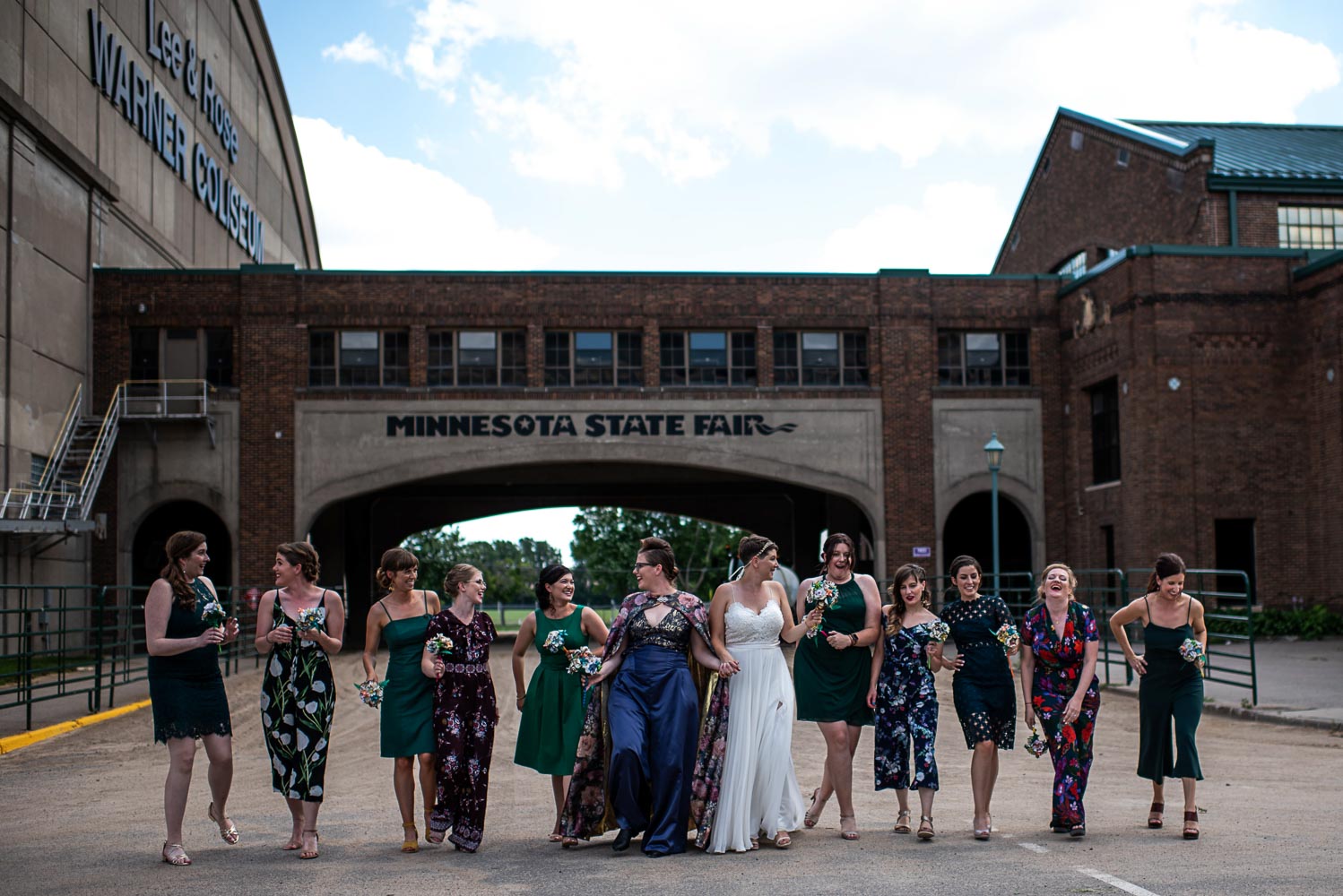 Same sex wedding party at the Minnesota State fair