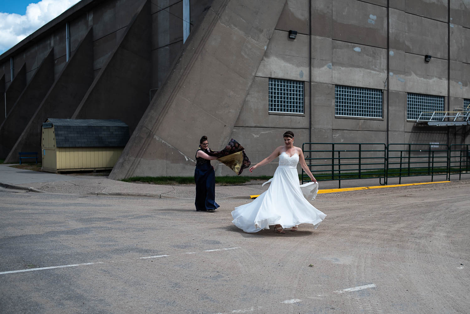 brides twirling at the State Fair 