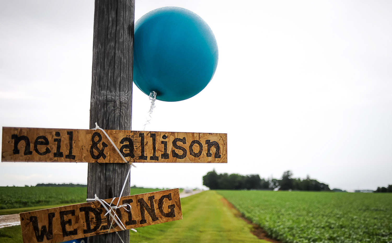 Iowa farm wedding