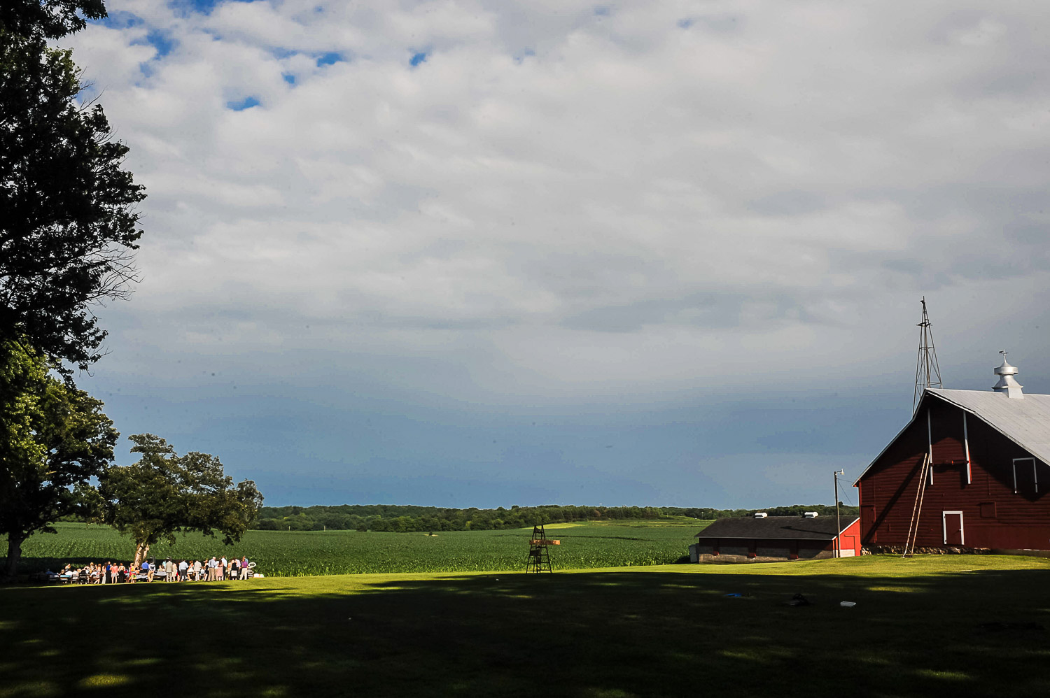 wedding day on an Iowa farm
