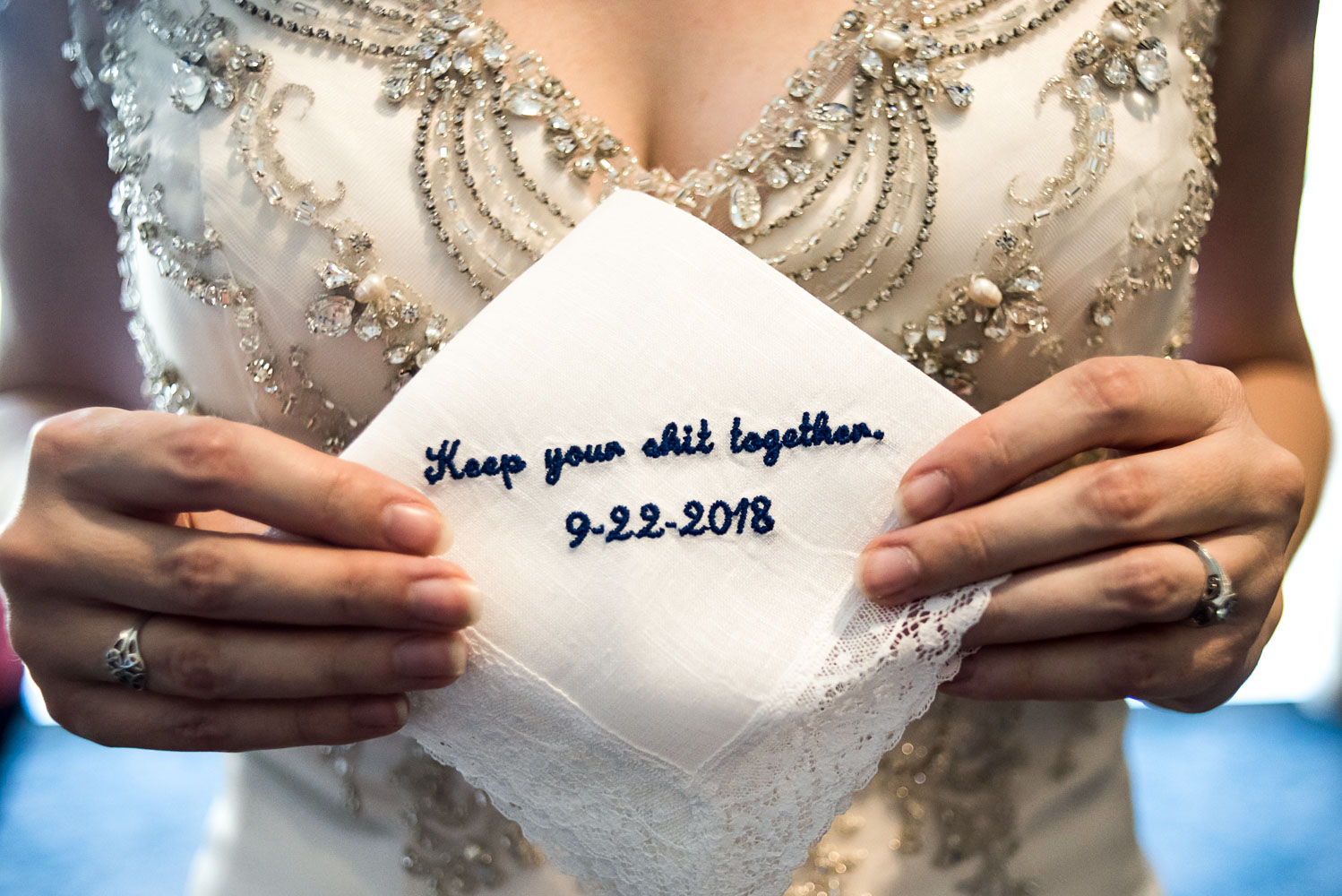 keep your shit together on your wedding day