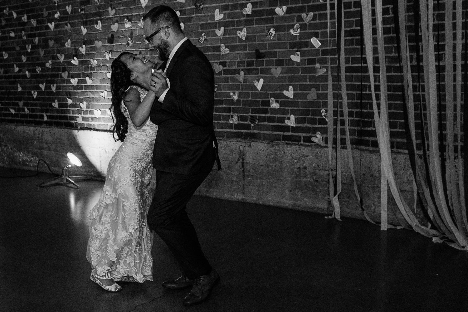 bride and groom doing their first dance at Neu Neu in Minneapolis