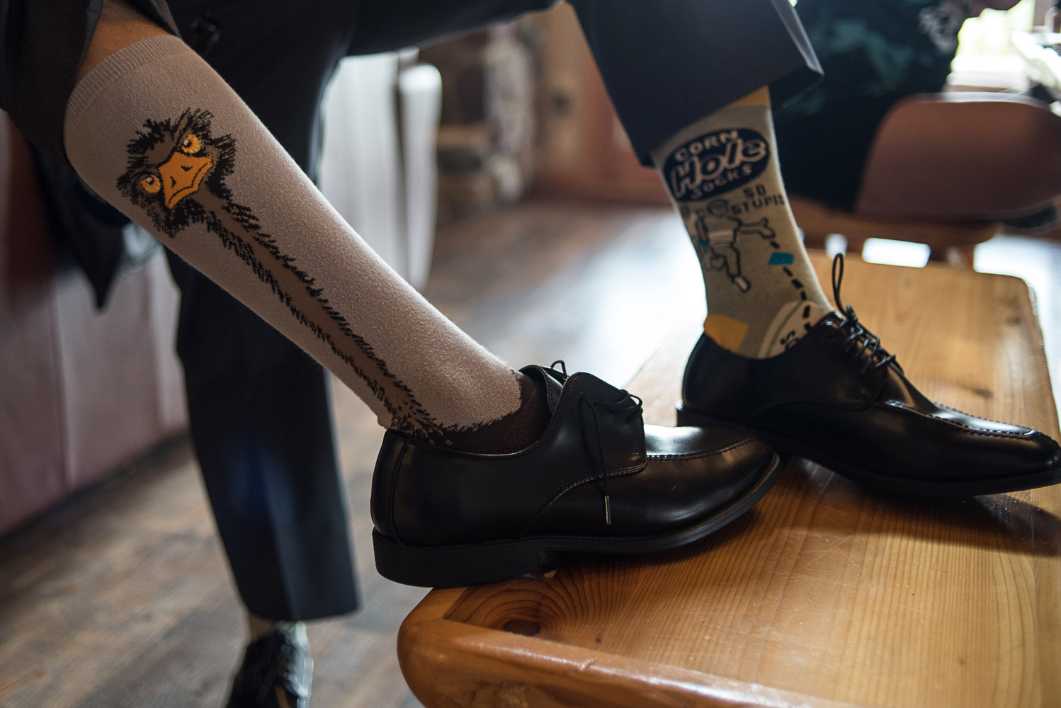 groom and best man's fun socks