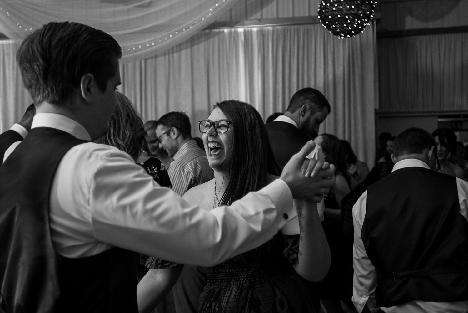 wedding guests at Pine Peaks Wedding & Event Center in Minnesota
