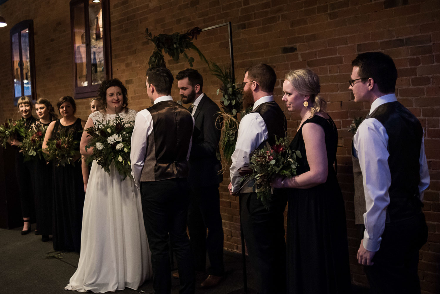 wedding ceremony in Minnesota at Turtle's 1890 Social Centre