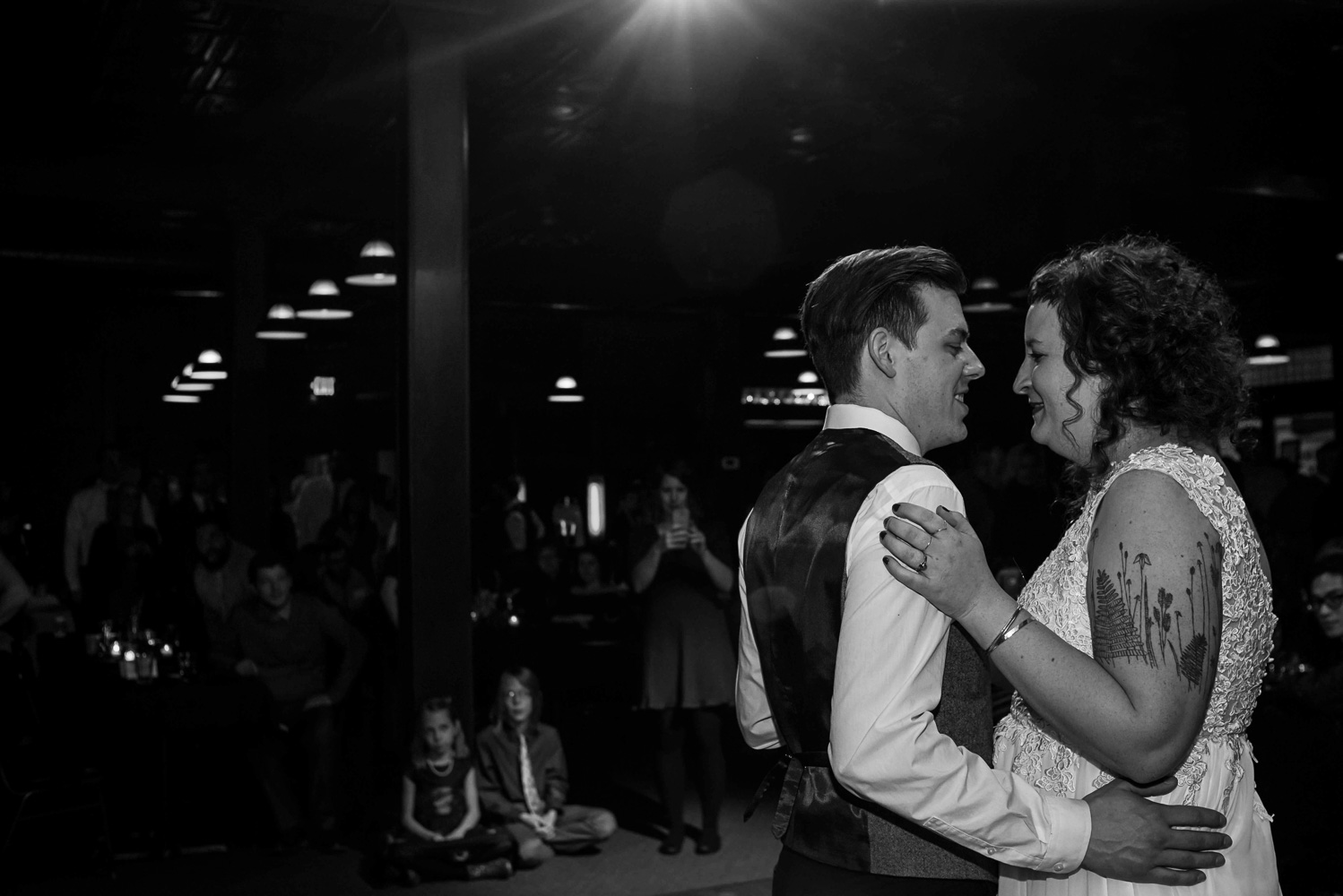 bride and groom during their first dance at Turtle's 1890 Social Centre
